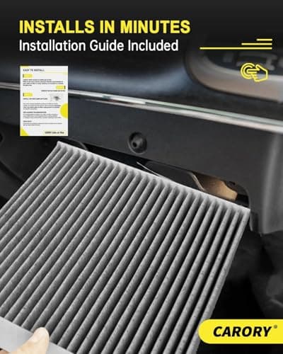 CARORY Cabin Air Filter w/Activated Carbon for Honda Accord 2003–2022, Civic 2006–2015, CR-V 2007–2016, Odyssey 2005–2017, Pilot 2009–2022, Ridgeline 2006–2025, Acura MDX 2007–2020, and More, CF134 — view 8