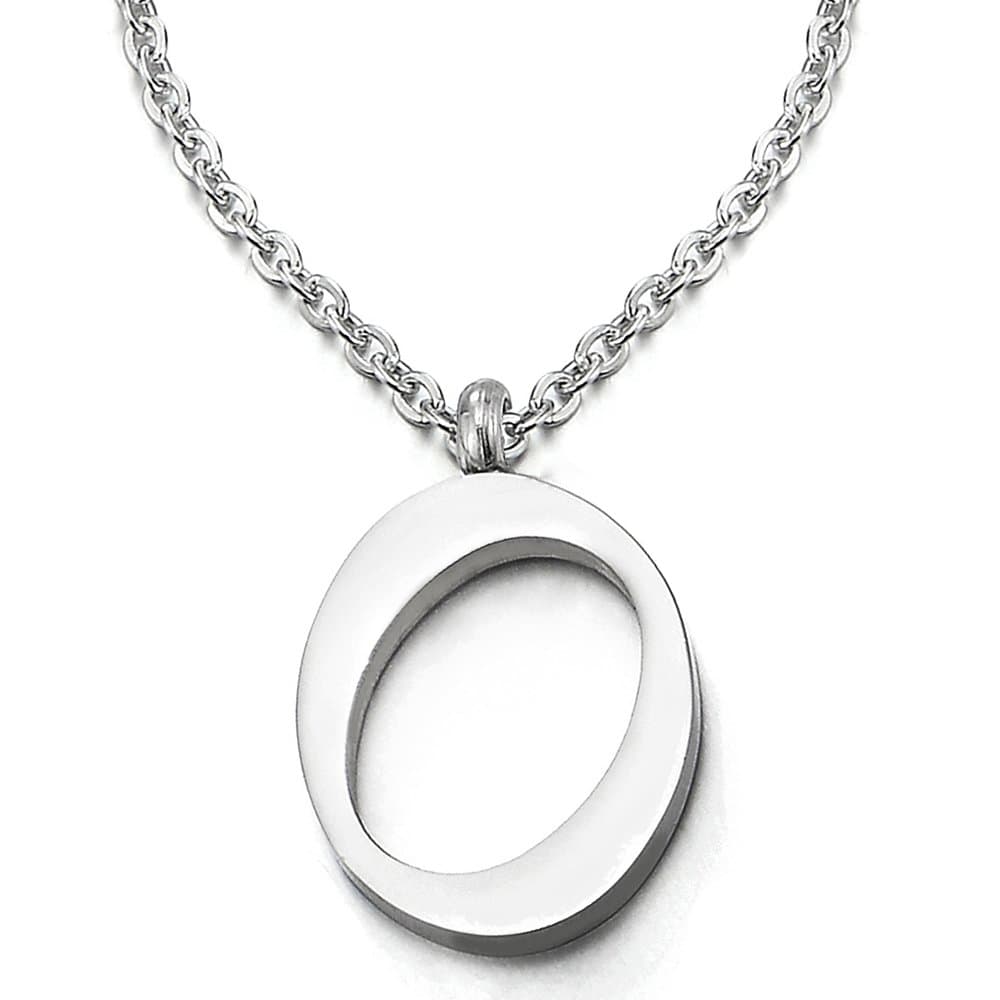 Nombre Inicial Letra del Alfabeto A Colgante, Collar de Mujer Hombre, Acero Inoxidable,50cm Cadena Cuerda — view 13