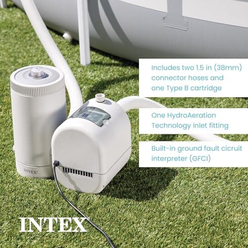 INTEX C2500 Krystal Clear Cartridge Filter Pump for Above Ground Pools: 2500 GPH Pump Flow Rate – Improved Circulation and Filtration – Easy Installation – Improved Water Clarity – Easy-to-Clean — view 5