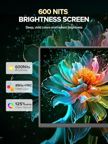 UPERFECT 4K Portable Monitor, 14.5" UHD 3840x2400 Laptop Display with Smart Cover, 16:10 Matte IPS Screen, 125% sRGB, 1.06 Billion Colors, 600 Nits Brightness, Metal Frame for PC/Mac/Phone — view 4
