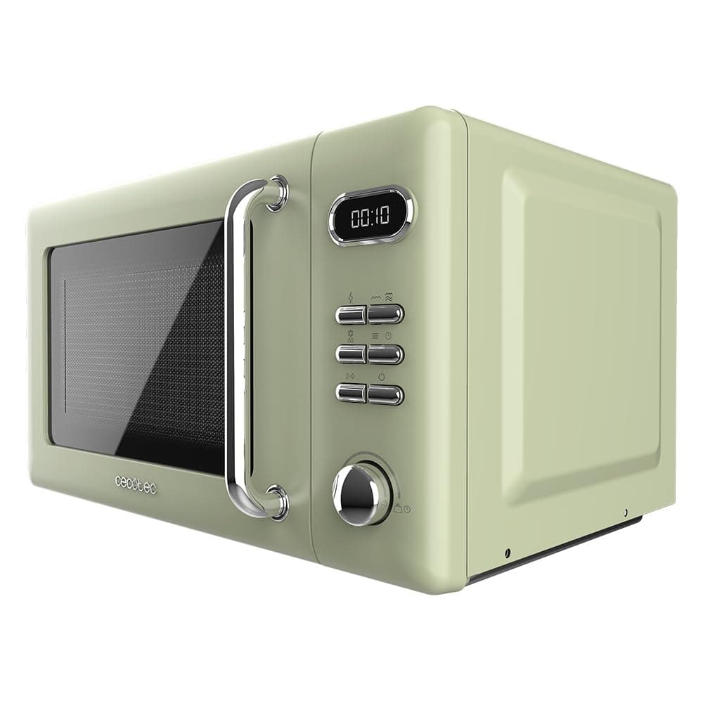 Cecotec Microondas Digital con Grill de 20 L Proclean 5110 Retro Green. 700 W en 5 Niveles, Temporizador hasta 60 mins, 8 Programas y Modo Descongelación, Diseño Vintage en Verde — view 2