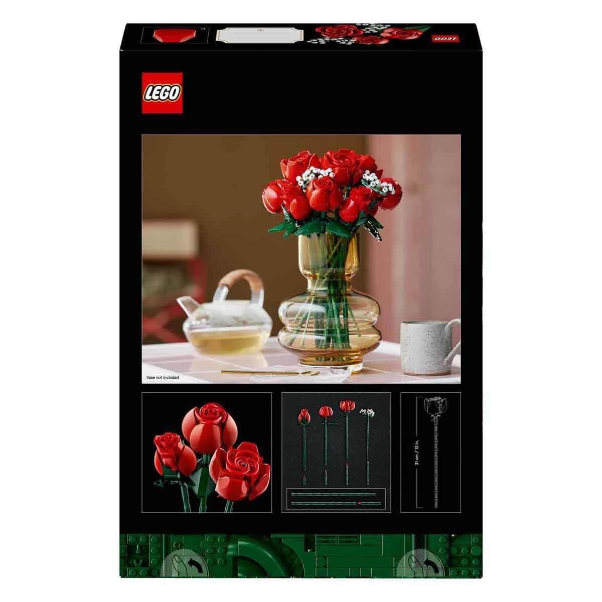 LEGO Botanicals Ramo de Rosas Rojas - Flores Artificiales para Decoración del Hogar - Regalo para Mujeres por el Día de la Madre - Maquetas para Construir para Adultos 10328 — view 4