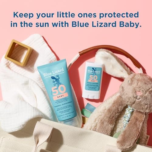 BLUE LIZARD Baby Mineral Sunscreen with Zinc Oxide, SPF 50+, Water Resistant, UVA/UVB Protection with Smart Cap Technology - Fragrance Free, 3 Ounce Tube — view 7
