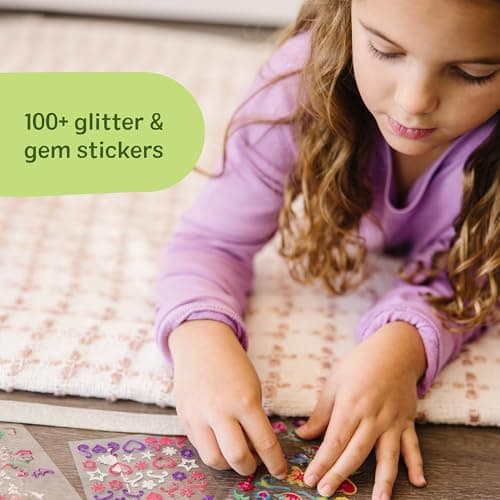 Melissa & Doug Design-Your-Own Bracelets with 100+ Sparkle Gem & Glitter Stickers, Kids Snap Bracelets, Stickers & Jewelry Crafts, Preschool Toys for Girls & Boys Ages 4+ — view 4