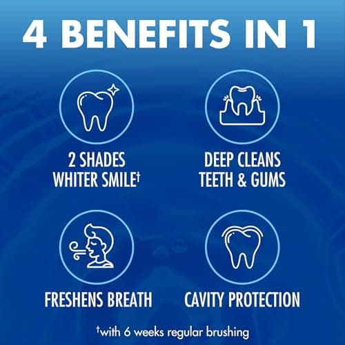ARM & HAMMER Advance White Toothpaste, Teeth Whitening Baking Soda Toothpaste with Stain Defense Technology and Fluoride, Clean Mint Flavor, 6.0 Oz (4 Pack) — view 4