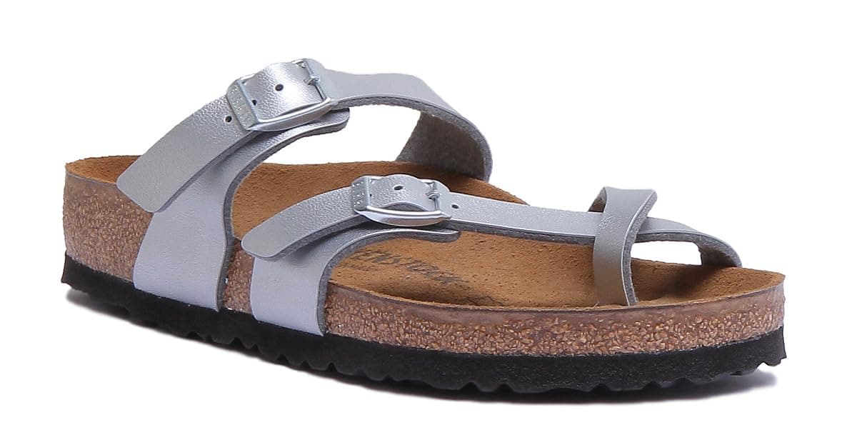 Birkenstock Rio Sandals Girls White/Patent Sandals Shoes — view 26