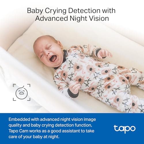 Tapo 1080P Indoor Wired Security Camera - Works as a Baby Monitor & Pet Camera, Motion Detection, 2-Way Audio, Siren, Night Vision, Subscription-Free Local Storage or Optional Cloud, C101 — view 4