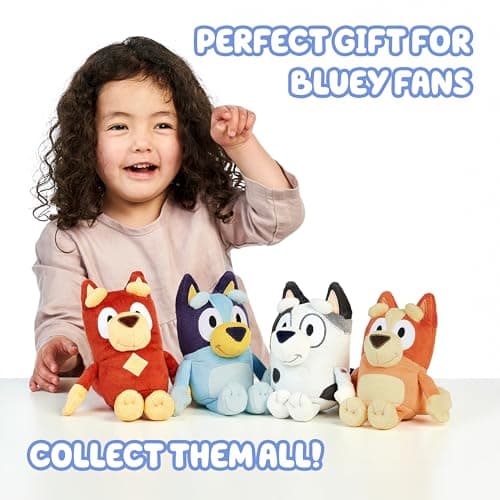 Bingo & Bluey Plush Toys 2-Pack, Soft Deluxe Fabric, Embroidered — view 4