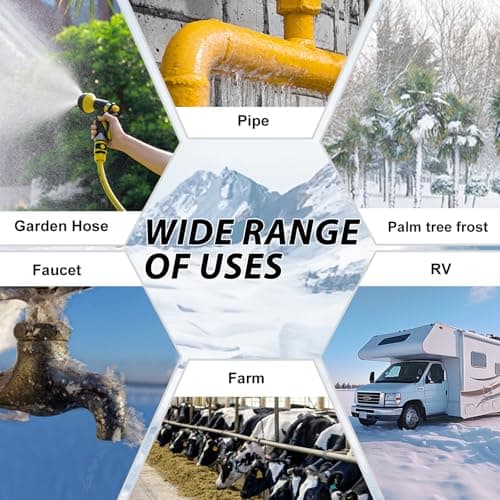 HEATIT JHSF 60ft Pipe Heat Cables for Metal and Plastic Home Pipes, Energy-efficient, Self-Regulating Heat Trace Cable for Pipe Freeze Protection, Keeps Water Flowing at -40°F, ETL Listed, 120V — view 8