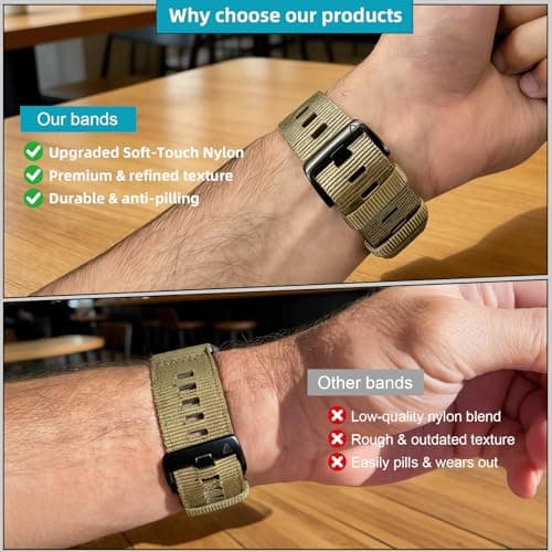 Adjustable 22mm Nylon Bands for Garmin epix pro 47mm, Fenix 8/7/6/5 (47mm) Band - Quick Fit 22 Watch Band for EPIX 2 47MM & Forerunner 955/965 - Nylon Watch Band for GARMIN — view 5