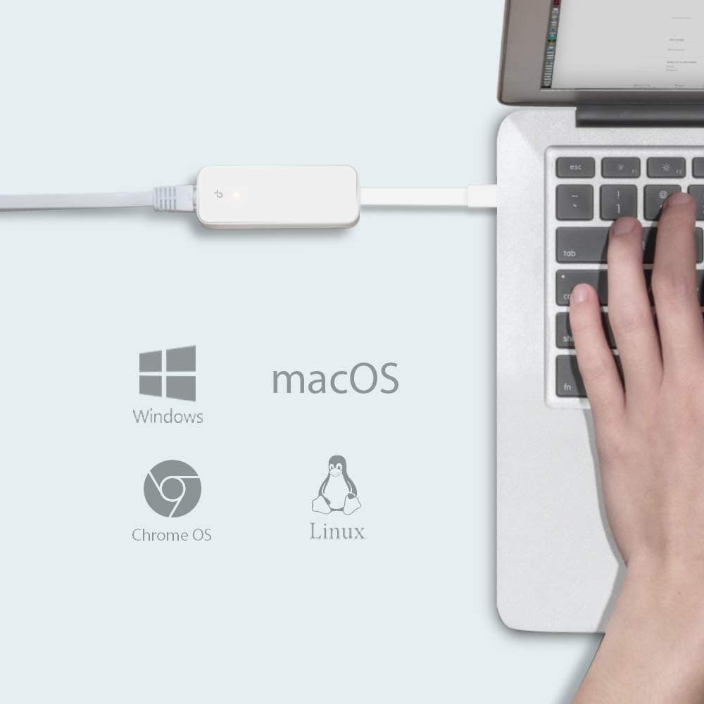 TP-Link UE300C - Adaptador USB-C a Ethernet, Puerto Gigabit 10/100/1000Mpbs, USB 3.0, Plug & Play, Ultra Compacto, Compatible con Windows, MacOS, Linux, Chrome OS — view 2