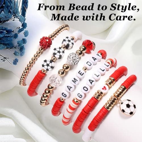AICase Soccer Bracelets for FIFA World Cup 2026 Gifts, Game Day Canada Soccer Fan Merch Bracelet Gear Merchandise Jersey Outfits Jewelry Accessories for Women Men Soccer Moms Party Favors Birthday — view 5