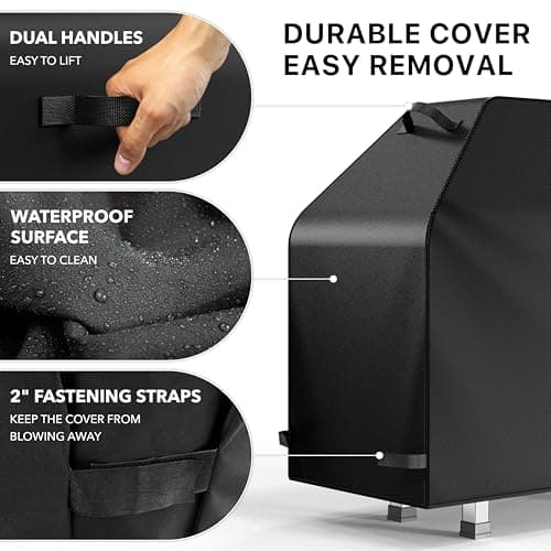 Simple Houseware 55-inch Heavy Duty BBQ Grill Cover, 600D Polyester Waterproof, Weather-Resistant — view 4