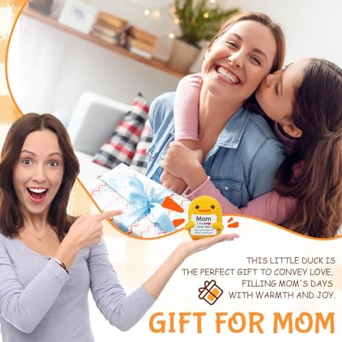 Emotional Support Duck, Mom Gifts from Daughter Son, Mothers Gifts Day, Mother in Law, Handmade Motivational Positive Duck, Stocking Stuffers Christmas Birthday for Mom — view 5