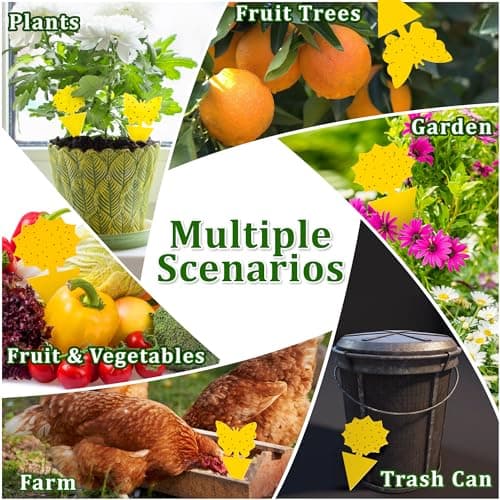 Fruit Fly Traps Indoor Fungus Gnat Trap 48PCS for Plants Yellow Houseplants Outdoor Use Insect Sticky — view 2