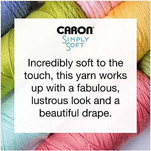 Caron Simply Soft Feathered Gray Yarn - 3 Pack of 170g/6oz - Acrylic - 4 Medium (Worsted) - 315 Yards - Knitting/Crochet — view 3