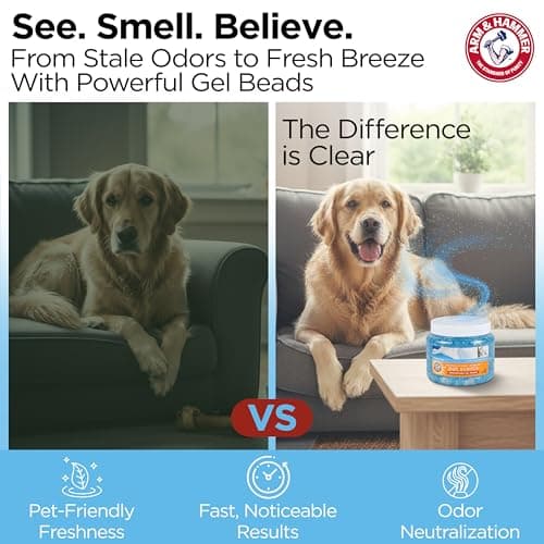 Arm & Hammer for Pets Air Care Pet Scents Deodorizing Gel Beads, Pet Odor Eliminator for Rooms Closets and Small Spaces with Long Lasting Odor Control, Fresh Breeze Scent, 12 oz — view 5