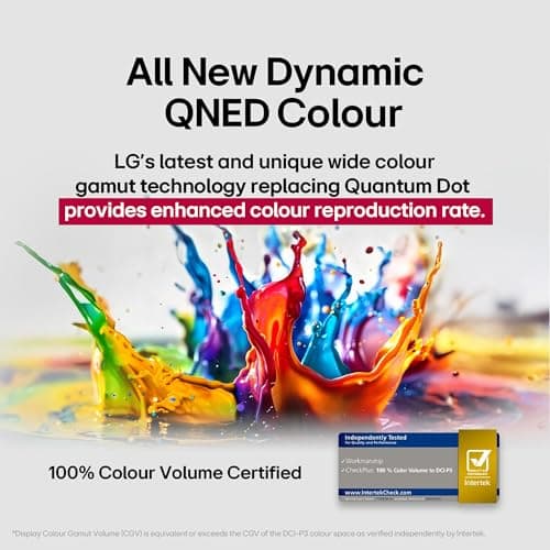LG 65-Inch QNED85 Mini LED QNED Evo 4K Smart TV - α8 AI Processor 4K Gen 2, Dynamic QNED Colour, Alexa Built-In, 120Hz Refresh Rate, HDMI 2.1, FreeSync, VRR, WebOS 25, Magic Remote (65QNED85AUA, 2025) — view 3