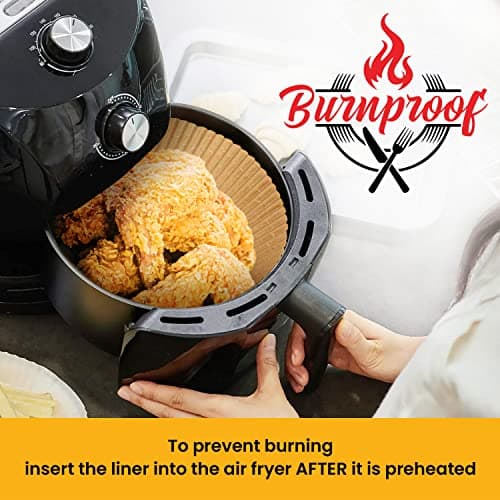 6.3” Small Air Fryer Liners, 2-4 qt Air Fryer Liners, 120Pcs Disposable Paper Liners – Non-Stick and Oil Proof for Easy Cleanup by Baker's Signature — view 5
