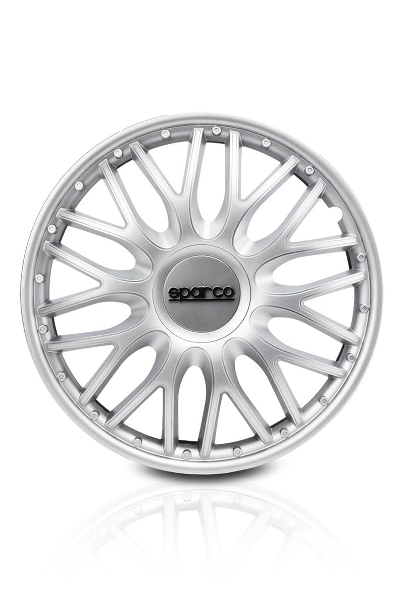 Sparco SPC1491BKSV Tapacubos Lazio, Negro/Plata, Set de 4, 14 pulgadas — view 14