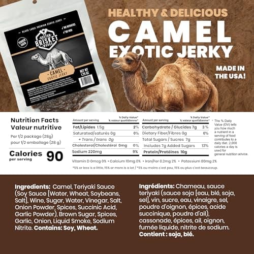 CAMEL JERKY – 100% Camel Meat - Exotic Wild Game Snack