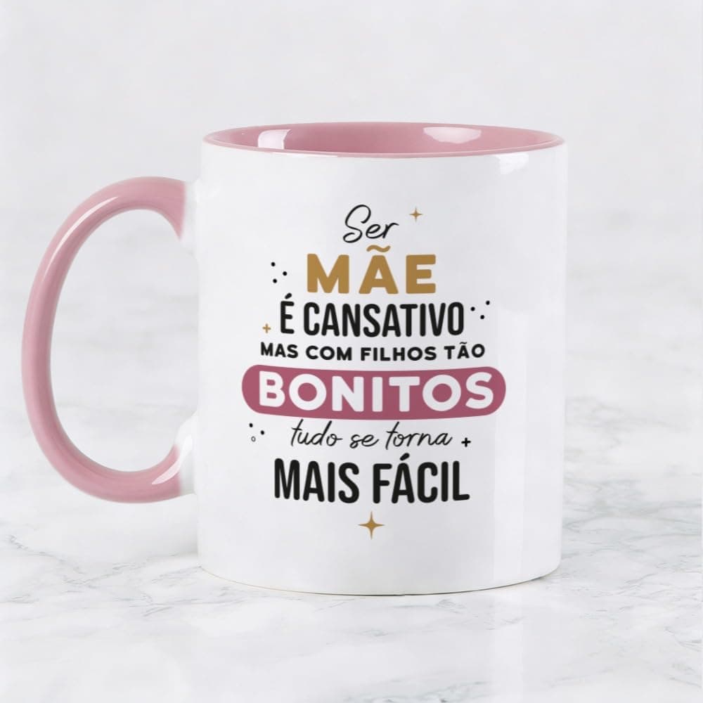Wanapix | Caneca Dia da Mãe | 325 ml | Adequada para Máquina de Lavar Louça e Micro-ondas | Diferentes Designs (Filhos bonitos) — view 2