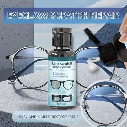 Glasses Scratches Remover For Spectacles, Glasses Lens Scratch Remover, Glass Scratch Repair For Lenses, Eyeglass Cleaner Spray With Sponge, For Camera Screen Watch Phone Windshield Travel Daily — view 3