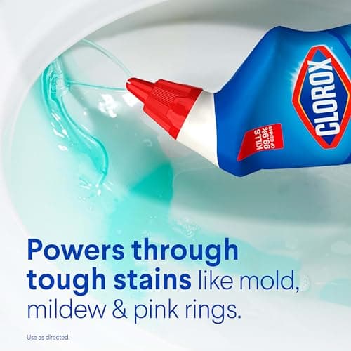 Clorox Toilet Bowl Cleaner Clinging Bleach Gel, Kills 99.9% of Bacteria and Viruses, Ocean Mist, 24 Fl Oz, Pack of 2 — view 4