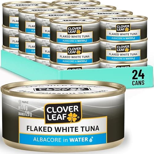 Clover Leaf Flaked White Albacore Canned Tuna in Water - 170g, 24 Count - Excellent Source of Protein, 14g per 55g Serving Drained - 100% Wild-Caught and Traceable — view 5