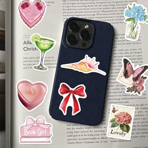 200PCS Pink Coquette Stickers, Aesthetic Girly Cute Bow Tie Sticker for Girls Women Teens Adults, Inspirational Preppy Vintage Y2K Decals for Laptop Water Bottles Guitar Computer — view 4