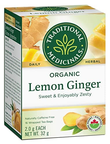 Traditional Medicinals Lemon Ginger Tea, 16 Count Tea Bags — view 2