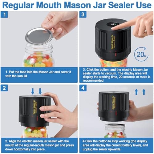 LOVE MOMENT Electric Mason Jar Vacuum Sealer Kit — view 2