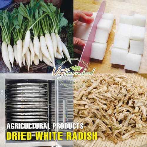 DRIED WHITE RADISH (DAIKON) 5.29 Oz (150g) VIETFARMFOOD: Dried agricultural products with pure natural flavor. Used as cooking ingredients to prepare delicious, nutritious dishes,suitable vegetarians — view 3