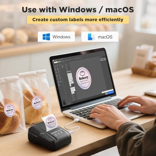 SUPVAN T50M Pro Bluetooth Label Maker Machine with Tape, Wide Waterproof Label, Versatile App with 30 Fonts and 660+ Icons, Inkless Labeler for Home, Kitchen, School, Office Organization, Set 1 — view 4