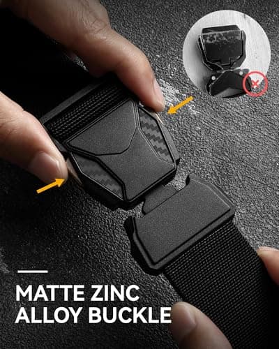 CHAOREN Tactical Belt Men - 1.5" Nylon Stretch Military Mens Belt - Quick Release for Work Heavy Duty — view 2