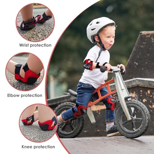 BOSONER Kids/Youth Knee Pad Elbow Pads Guards Protective Gear Set for Roller Skates Cycling BMX Bike Skateboard Inline Skatings Scooter Riding Sports
