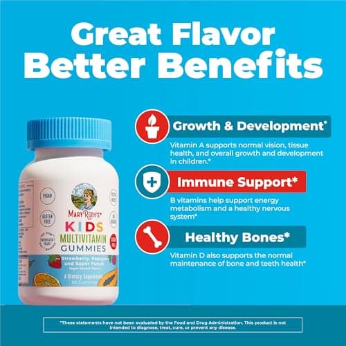 MARYRUTH'S Kids Vitamins | Multi | Sugar Free | 2 Month Supply | Kids Multivitamin Gummies for Ages 2+ | Vegan | Only 1 Gummy a Day | 60 Count — view 4