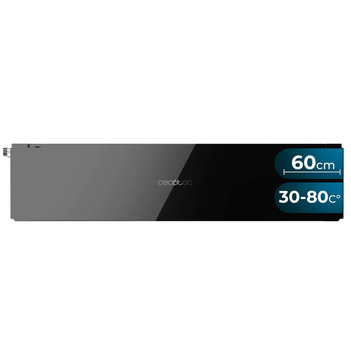 Cecotec Bolero Hexa WD Edge Integrable 60cm Dish Warmer Drawer 470W Maximum Power, Adjustable Temperature 30-80º, Mechanical Control, Indoor Non-Slip Mat, Black and Stainless Steel — view 8