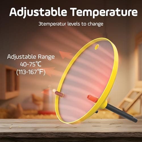 Brooder-Chick Brooder, Chicken Coop Heater 35W 12''x12'' with Adjustable Temperature, Safe Heating Plate for Baby and Poultry Warmth — view 2