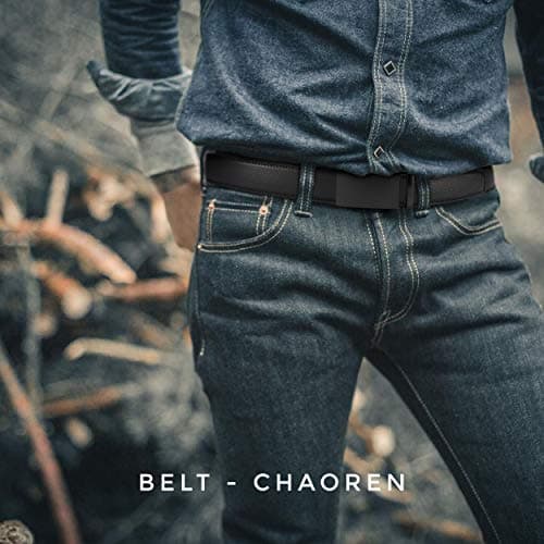 CHAOREN Ratchet Belts Men, 1 3/8" Mens Belts Leather for Dress, Micro Adjustable Fit Everywhere — view 7