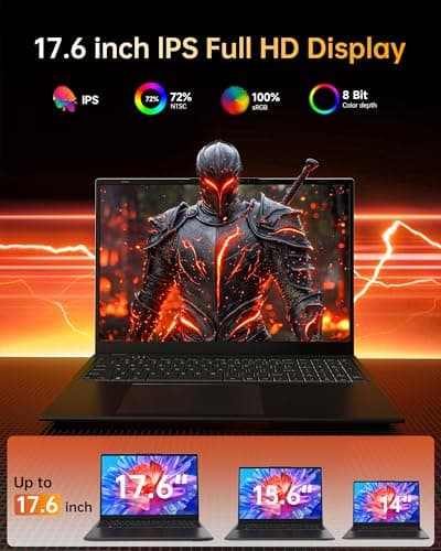 jumper 17.6 Inch Laptop with Office 365, N95 CPU,16GB RAM 1TB SSD+128GB Storage,100% sRGB FHD Display,Windows 11, Backlit Keyboard, WiFi-6,7000mAh, DC Fast-Charging,Laptops for Students and Business