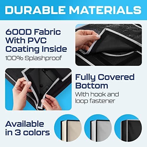 Outdoor TV Cover 55 Inch Weatherproof and Waterproof | TV Cover for Outside 55 Smart Shield TV Screen Protector for Outside TV | 55 Inch TV Cover Outdoor | TV Display Protectors – Black — view 5