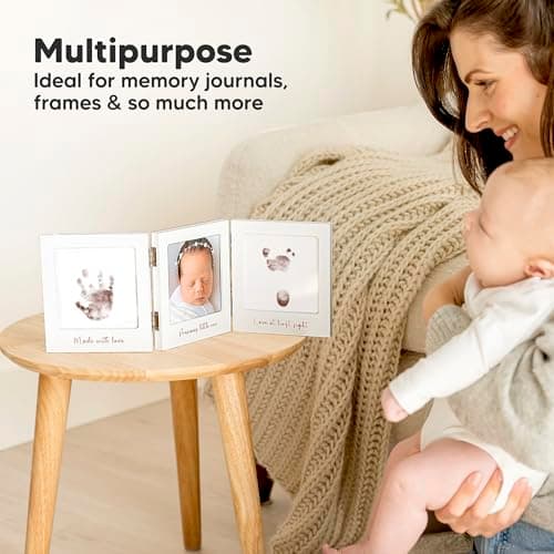 1pk Inkless Baby Hand and Footprint Kit, Mess Free Ink Pad (Auburn, J) — view 7