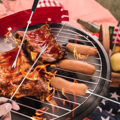 Giantree 6Pcs Fondue Forks Stainless Steel, 9 Inch Fondue Cheese with Heat Resistant, Fondue Sticks Fruit Fork, Chocolate Fondue Set for Chocolate Fountain Cheese Fondue Dessert Meat — view 2