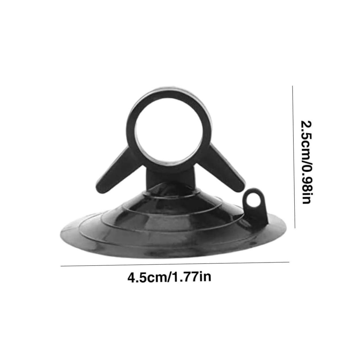 Obelunrp Tazas de succión, 10 Piezas de 4,5 cm de Vidrio pequeñas Tazas de succión con Anillo de tirón, Tazas de succión de Ventana del automóvil, Almohadillas de Sucker para Visor automotriz (Negro) — view 2