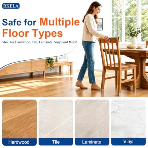 Chair Leg Floor Protectors, 24 Pack Square Furniture Pads for Hardwood Floors, Silicone Chair Leg Caps with Felt Pads, Anti-Scratch Reduce Noise, Fit (1-1/16" to 1-5/8") — view 5