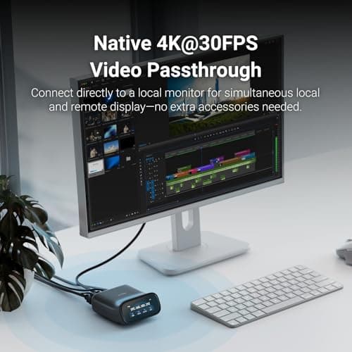 GL.iNet Comet Pro (GL-RM10) Remote KVM Over Wi-Fi, Dual Band Wi-Fi 6, 4K@30FPS Passthrough, Touchscreen, 32GB eMMC,Tailscale Support Remote Access and ATX/fingerbot for Disaster Recovery, Home Office — view 3