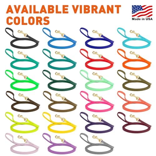 Viper K9 Biothane Working Dog Leash Waterproof Lead for Tracking Training Schutzhund Dog Sport & Search - Odor-Proof Long Line with Solid Brass Snap for Puppy Medium and Large 1/2" x 33ft HunterOrange — view 2