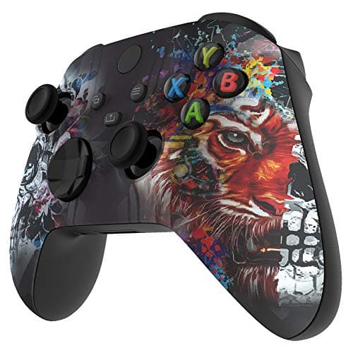 eXtremeRate Custom Shell for Xbox Series X & S Controller - Revitalize Your Controller - Tiger Skull Replacement Cover Front Housing Cover for Xbox Core Controller Wireless [Control NOT Included] — view 4