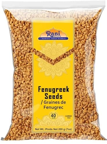 Rani Fenugreek (Methi) Seeds Whole 7oz (200g) Trigonella foenum graecum ~ All Natural | Vegan | Gluten Friendly | Non-GMO | Indian Origin, Used in Cooking & Ayurvedic Spice